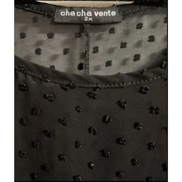 Cha Cha Vente Hi Lo Sheer Women’s Black Tunic Style Or Cover Up Size 2XL - Picture 12 of 13